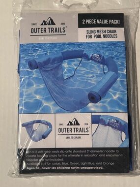 Outer Trails Blue Sling Mesh Pool Chair - 2 Piece Value Pack